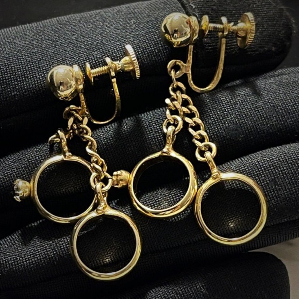 ✨Gorgeous Vintage Retro Dangling Earrings - Picture 2 of 2